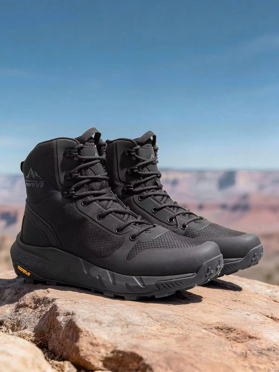 Men's Lightweight Military Tactical Boots Comfortable 8-Inch Work Boots With Side Zipper | Ideal For Motorcycle, Combat, And Hiking Activities